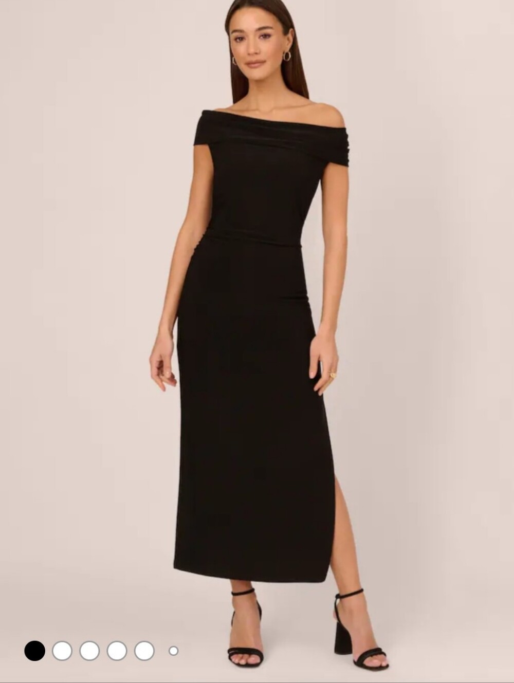 Adrianna Papell NWT Black Cowl Neck Matte Jersey Maxi Dress Size 16 $119 Strecty